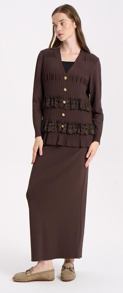 NİLİWİ  TRİKO FIRFIRLI HIRKA 3096