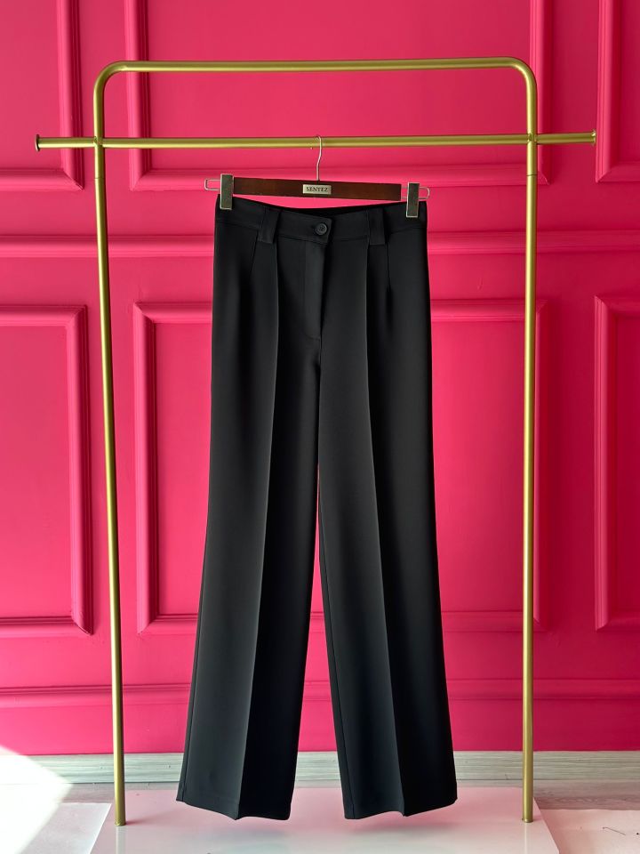 SENTEZ PENSLİ NERVÜRLÜ GENİŞ PAÇA PANTOLON