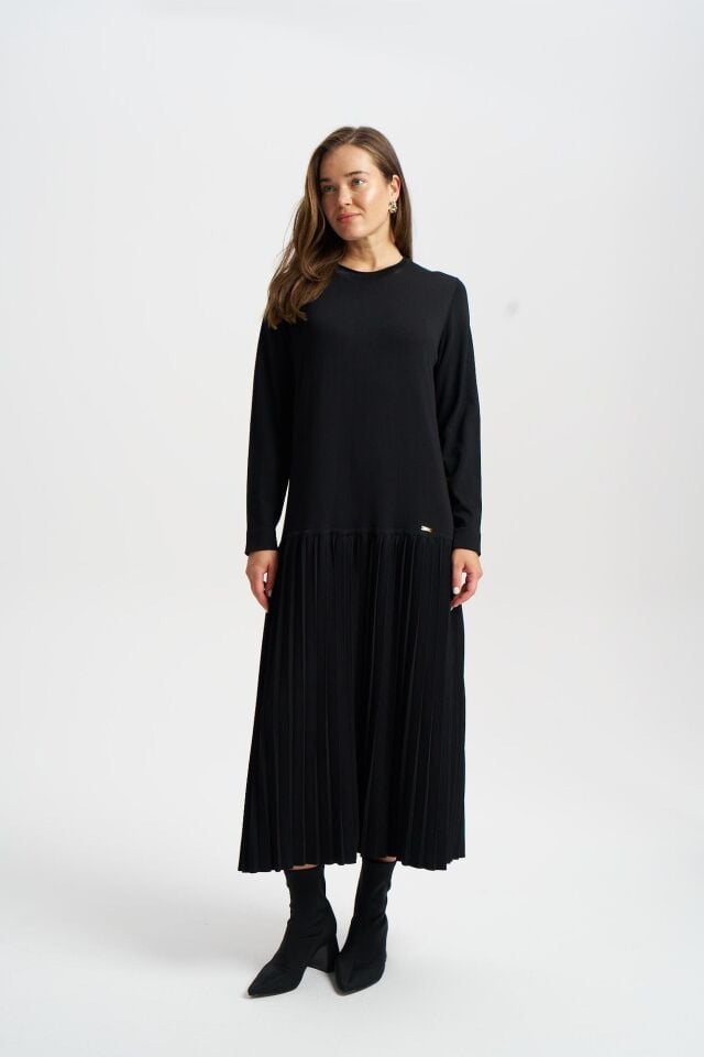 NİLİWİ ELBİSE ETEĞİ PİLİSELİ 3110