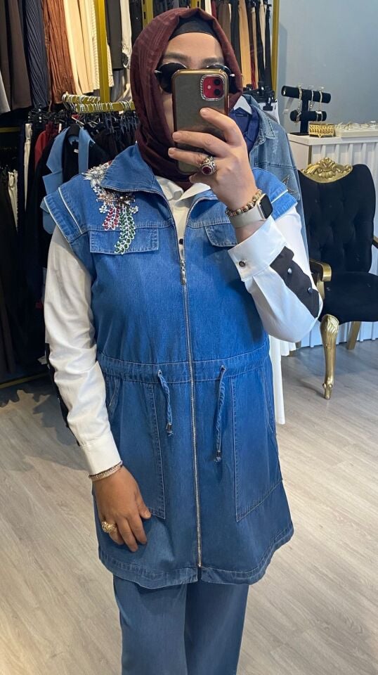 SOLİS KOT YELEKLİ İKİLİ TAKIM 9066
