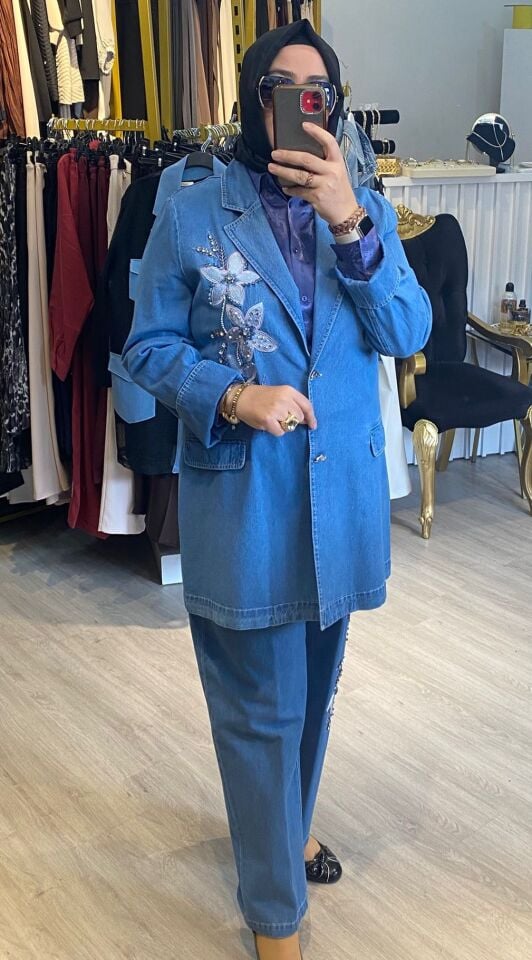 SOLİS KOT CEKETLİ TAKIM 9101