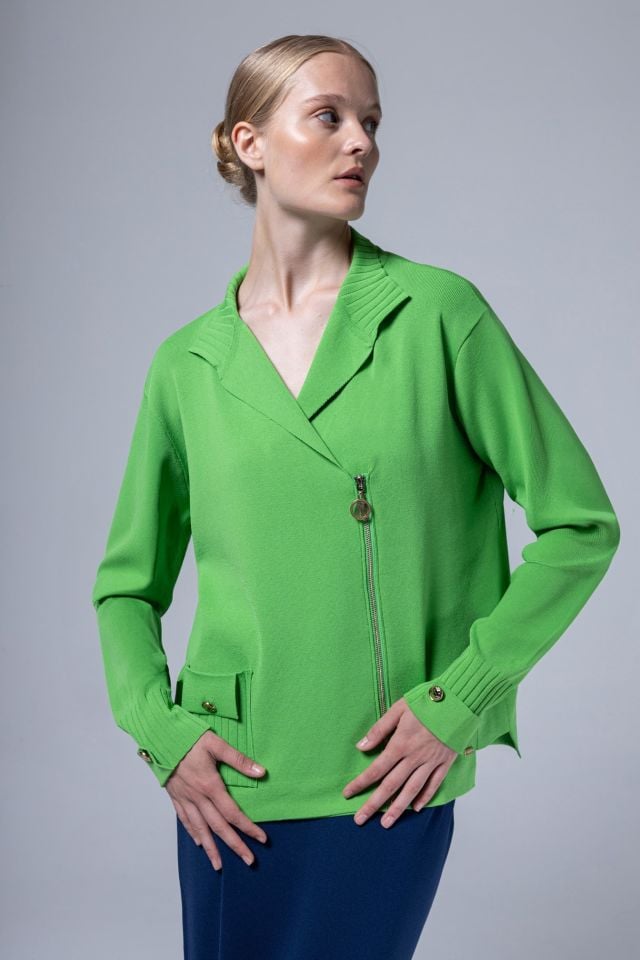 NİLİWİ FERMUARLI TEK CEP DETAYLI CEKET