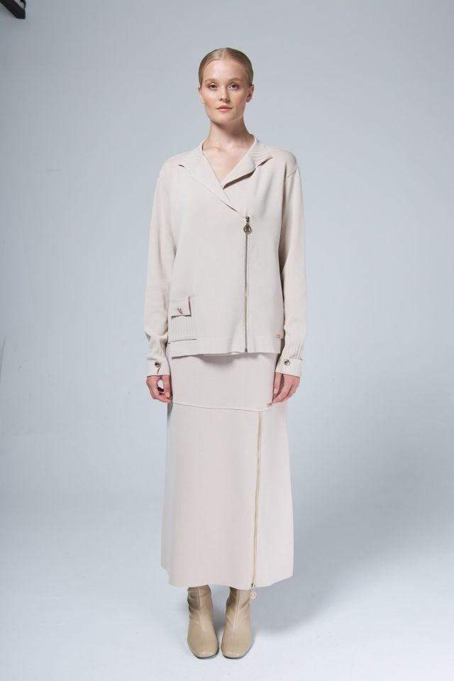 NİLİWİ  FERMUARLI ÇELİK ÖRGÜ ÇAN ETEK