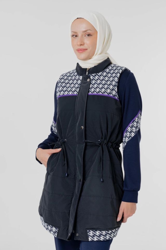 PUREVA MODAL KAPİTONE TUNİK YELEK PANTOLN TAKIM 2482