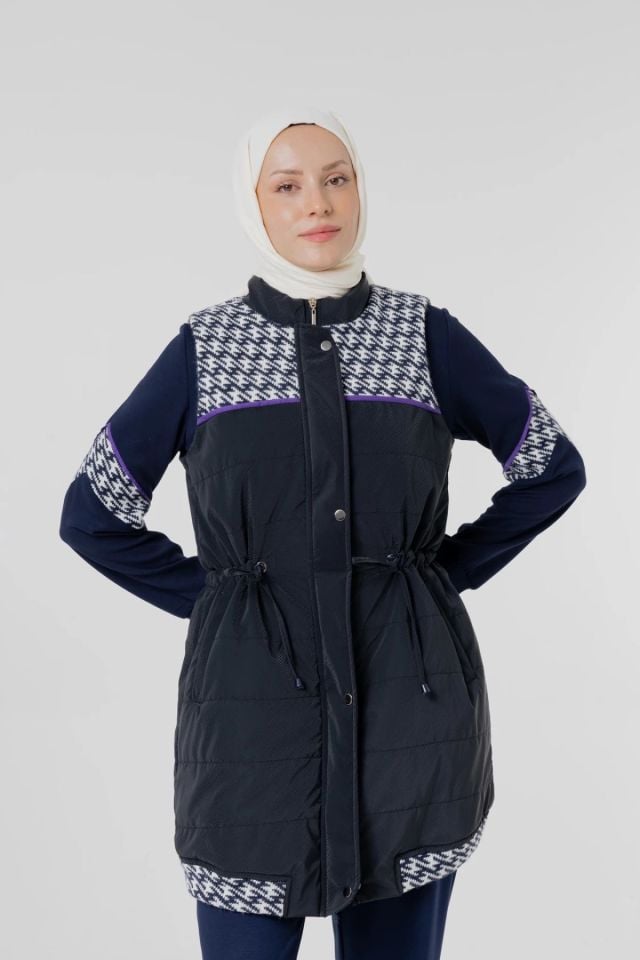 PUREVA MODAL KAPİTONE TUNİK YELEK PANTOLN TAKIM 2482