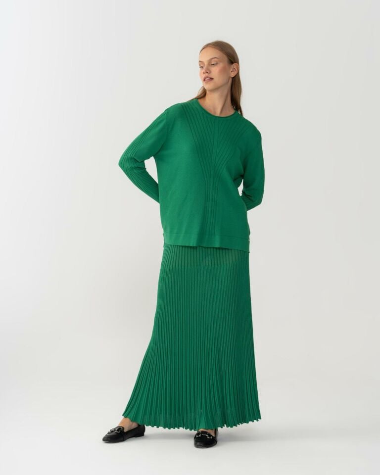 Niliwi Soğuk Merserize Piliseli Etek